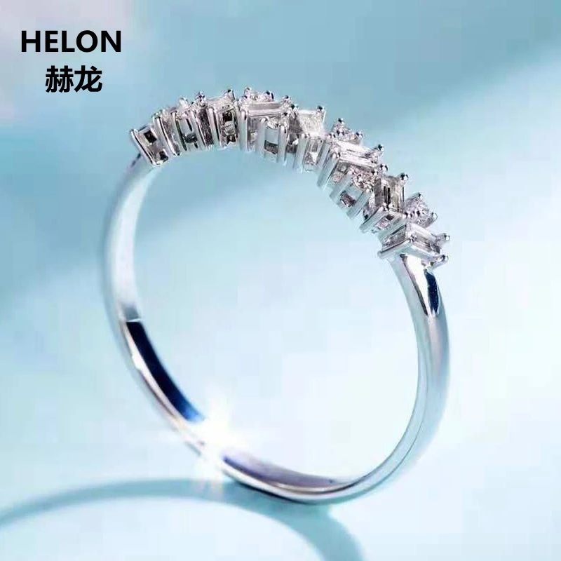 Женское Обручальное кольцо с натуральными бриллиантами 0.16ct SI/H однотонное
