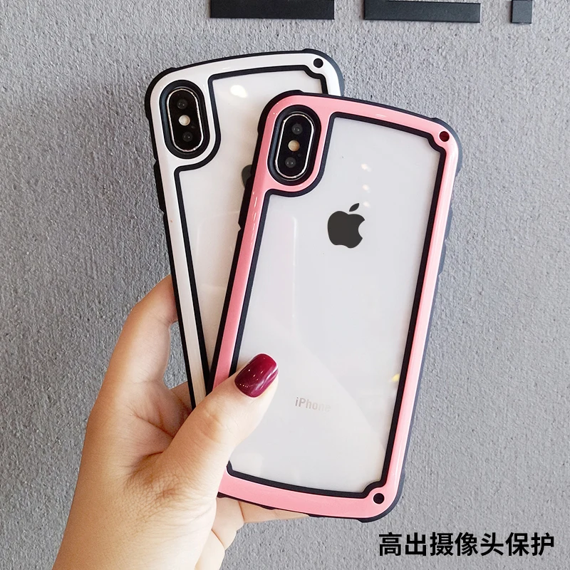 Shockproof Bumper Transparent Phone Case For iphone Xr case 8 XS Max 7 6 6S Plus Airbag Silicone TPU Protective Cover |