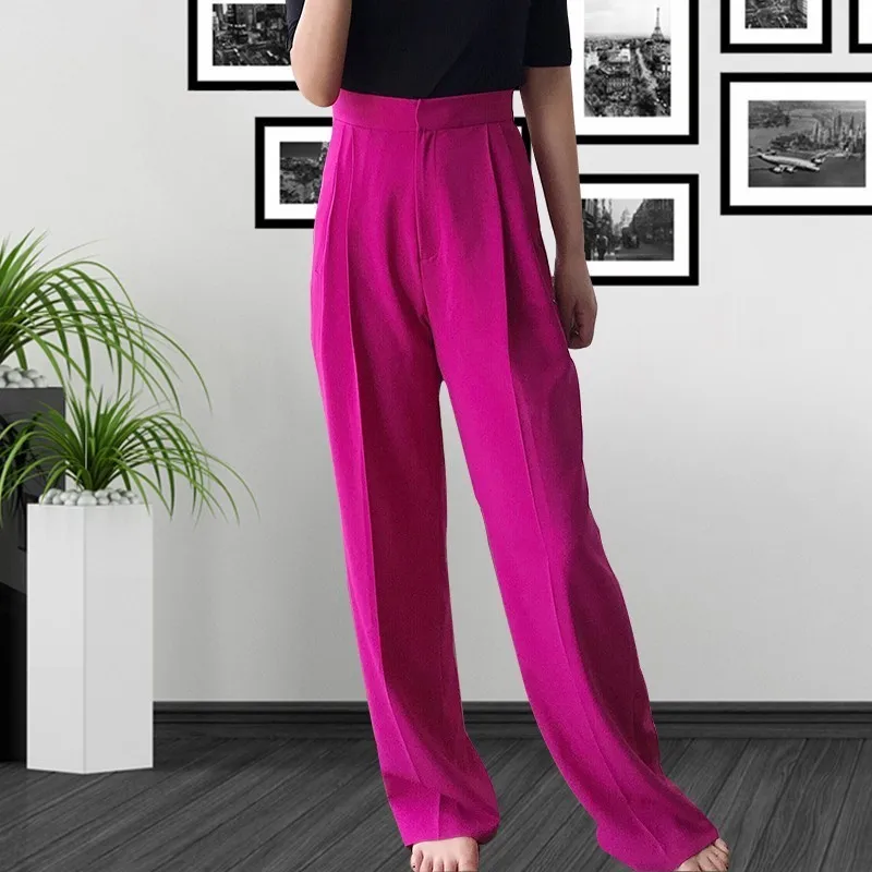 TWOTWINSTYLE Long Pants Female High Waist Solid Straight Trousers For Women Large Size Casual Fashion 2020 Spring Clothes New | Женская