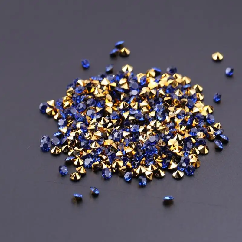 500 шт. сверкающие стразы для дизайна ногтей алмазные Стразы 3D DIYGold Красные