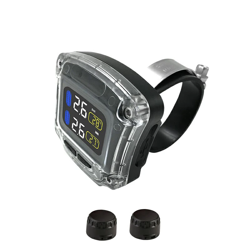 Беспроводная система контроля давления в шинах для мотоциклов TPMS с 2 внешними