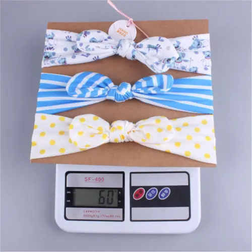3pcs/Set Newborn Headband Ribbon Elastic Baby Headdress Kids Hair Band Girls Bow fashion Accessories | Детская одежда и обувь