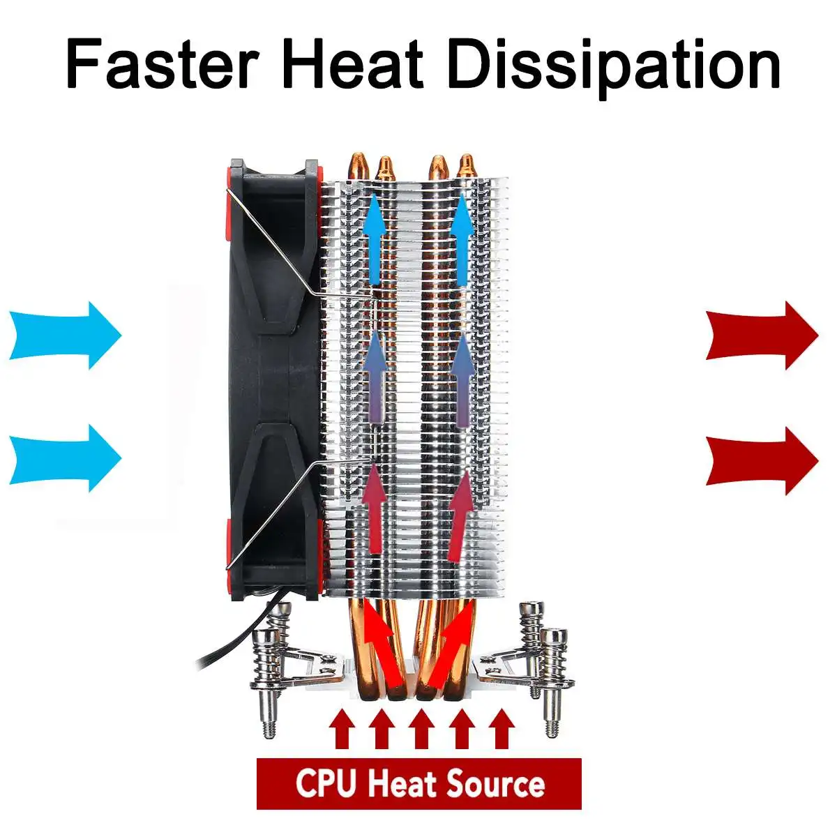 4 Heatpipe CPU кулер для Intel LGA 2011 12 см вентилятор Охлаждающий RGB ПК тихий Радиатор