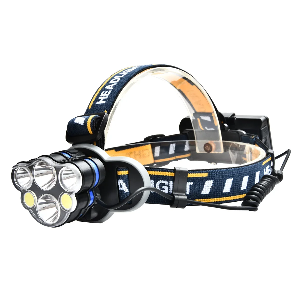 40W LED Headlamp USB Rechargeable Headlight Lamp 6LED Waterproof Head Torch Flashlight Camping Hiking Night Fishing Light | Лампы и