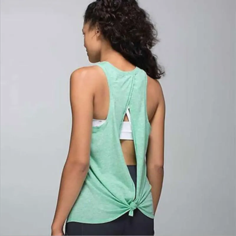 

Women Yoga Top Gym Sports Vest Sleeveless Shirts Tank Tops Sport Top Fitness Women Running Clothes Singlets Open Back