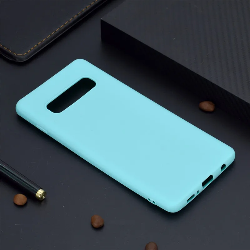 Матовая конфетный TPU чехол для Samsung Galaxy S6 S7 S8 S9 S10 A5 A6 A7 A8 2018 чехлы из мягкого