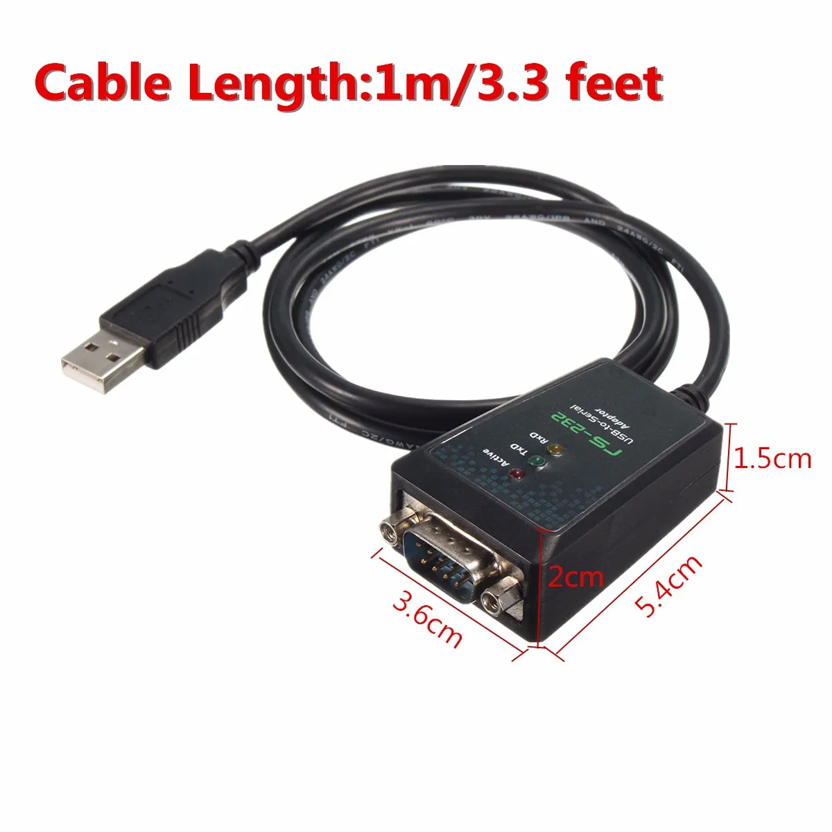 USB к последовательному RS-232 RS232 DB9 адаптер конвертер светодиодный кабель провод 9 Pin