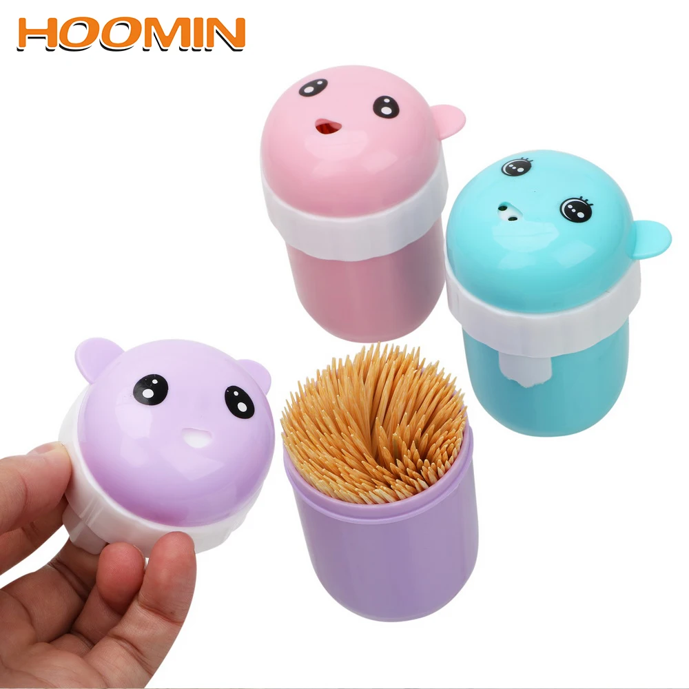 HOOMIN вращающийся держатель зубочистки коробка для хранения зубочисток