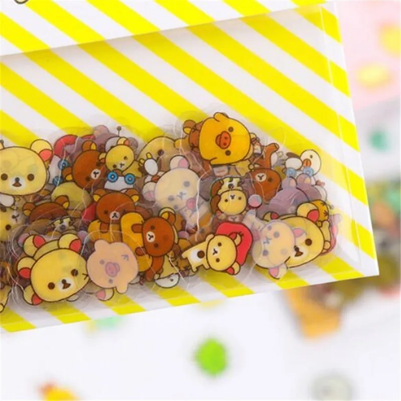 80 шт./лот Мини мультфильм Rilakkuma Декоративные наклейки Kawaii Кот альбом для дневника