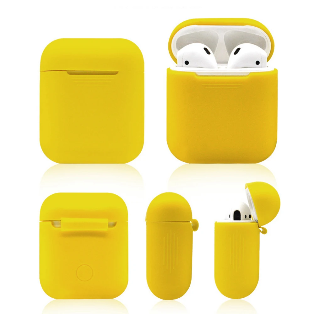 Силиконовый чехол для беспроводных наушников с Bluetooth AirPods защитный хранения