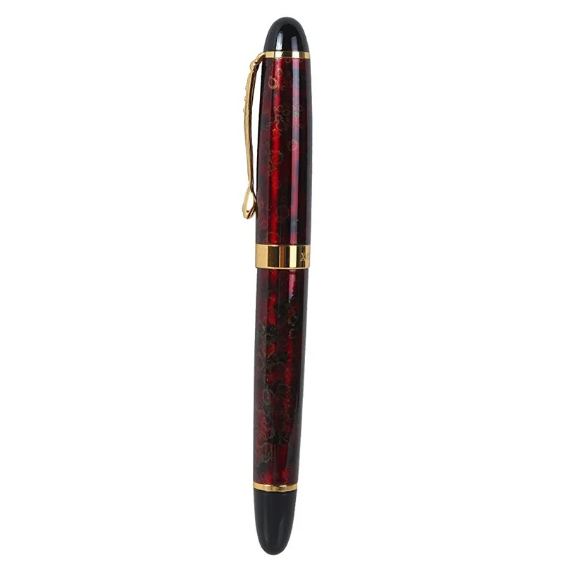 Jinhao Luxury M Nib 18KGP авторучка (красный Ледяной цветок) | Канцтовары для офиса и дома