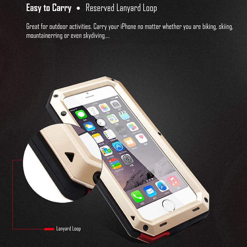 Doom Armor Life Shock Dropproof Shockproof Case for iPhone X Xs Max Xr 6 6S 7 8 Plus 5 5S SE Metal Aluminum Silicon Cover Coque | Мобильные