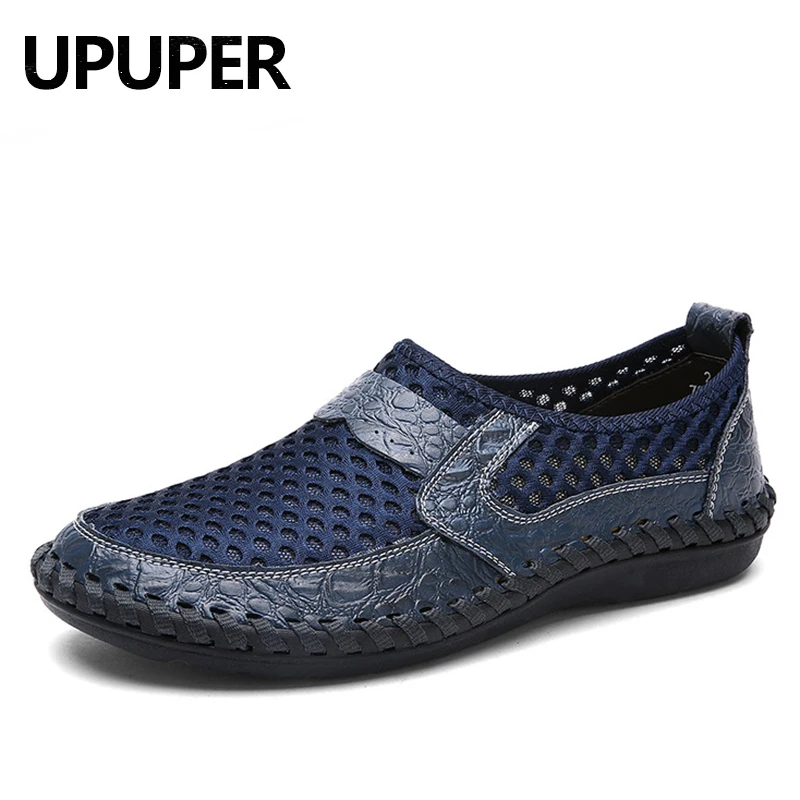 UPUPER NEW Summer Breathable Mesh Men's Sneakers Shoes Outdoor Slip On Casual Men Tenis Masculino Big Size 38-50 | Обувь