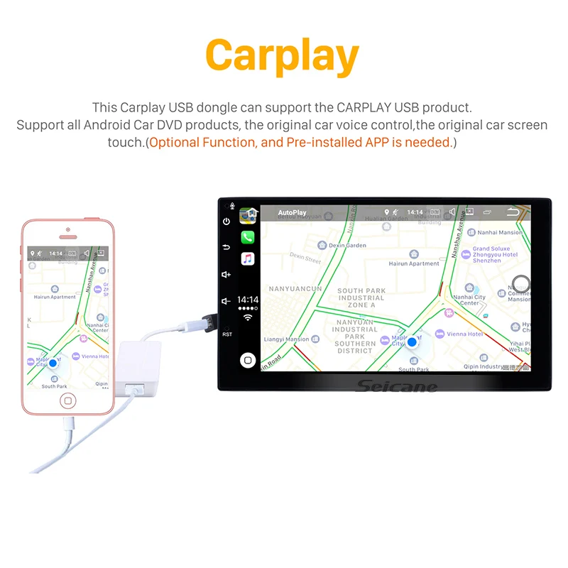 Seicane 10 1 дюймов Android 8 HD сенсорный экран автомобильное радио аудио GPS