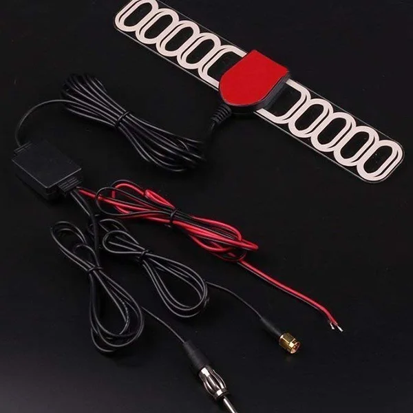 Auto analog digital TV DVB-T / DVB-T2 ATSC BID FM Radio Antenna Signal Amplifier For Car DVD SMA connectors | Электроника