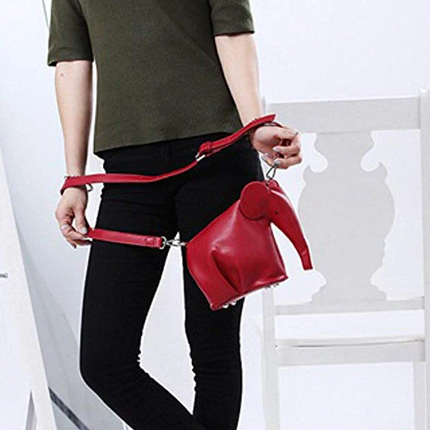 Women's Cute Candy Color Elephant Style PU Leather Mini Cross-body Bag | Багаж и сумки