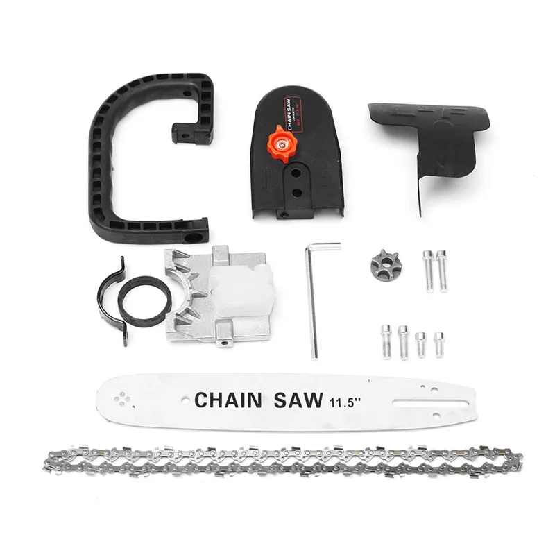

Upgrade 5th 11.5 Inch 22 Teeths Chainsaw Bracket Change 100 Angle Grinder Into Chain Saw Automatic Refueling