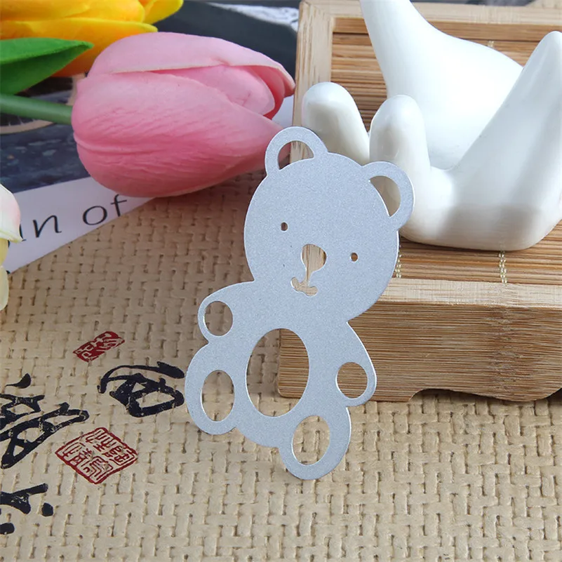 Милые Медвежонок штампы и для изготовления карт matrice de decoupe scrapbooking nouveau