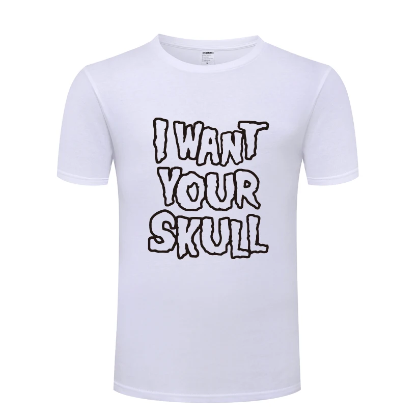 Креативная Мужская футболка Misfits I Want Your Skull новинка 2018 повседневная хлопковая с