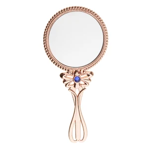 Винтажное ручное зеркало для макияжа, косметическое ручное косметическое дамское зеркало для путешествий, инструмент для макияжа