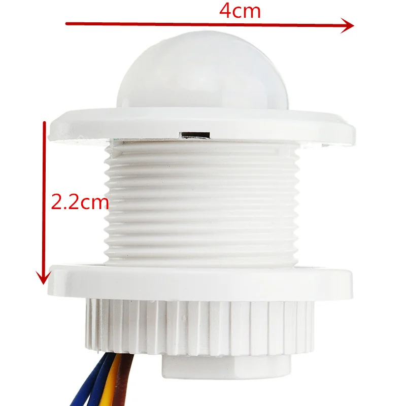 Lámpara de techo LED CLAITE de 40mm, Sensor de movimiento PIR ajustable, Interruptor del Detector de modo ajustable de retardo de tiempo para lámpara de techo AC85-265V