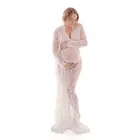 Кружевное платье для беременных, с V-образным вырезом, реквизит для фотосъемки, Одежда для беременных, платье макси для беременных