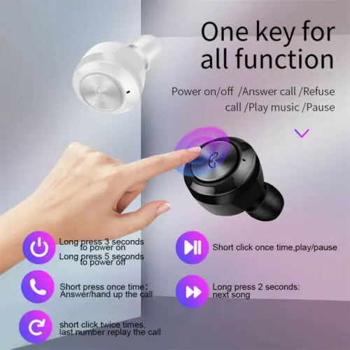 Bluetooth 5 0 гарнитура TWS беспроводные наушники мини Стерео Динамические для