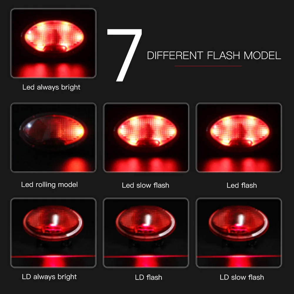 Велосипедный фонарь яркий велосипед задний Лазерный свет Водонепроницаемый