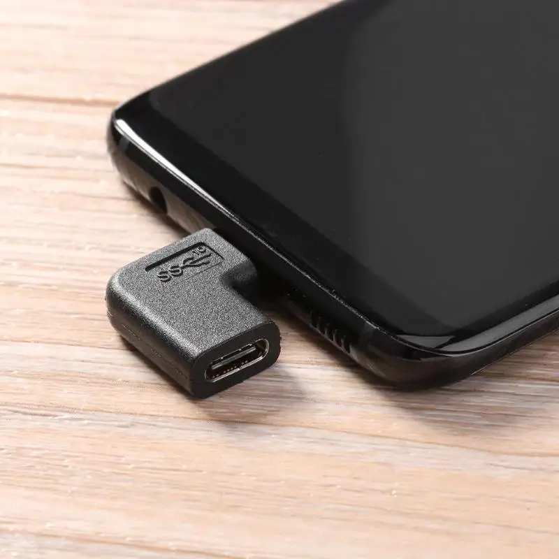 90 градусов правый угол левый USB 3 1 Тип C папа к женскому адаптер конвертер для