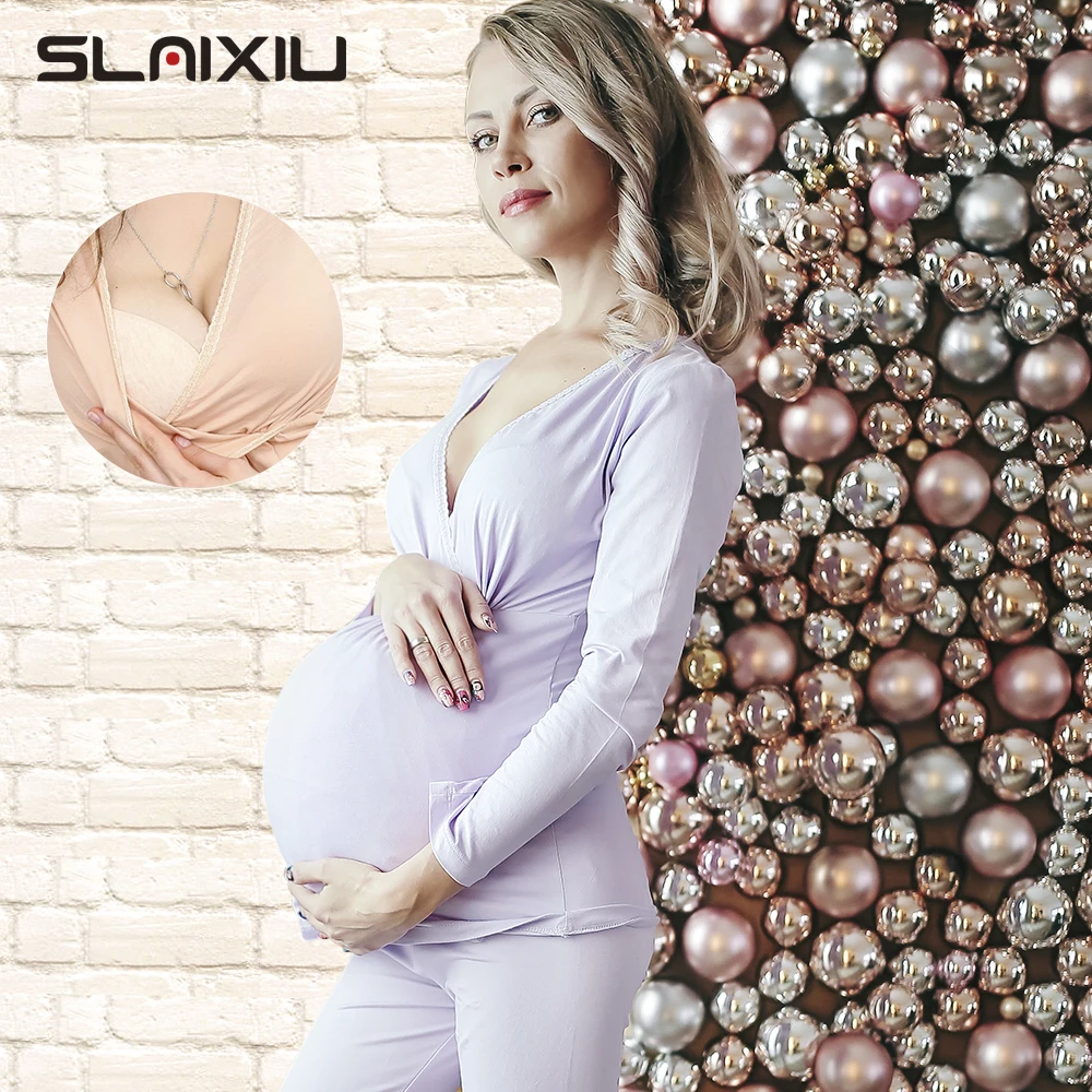 SLAIXIU пижама для беременных женщин комплект одежды послеродового материнства