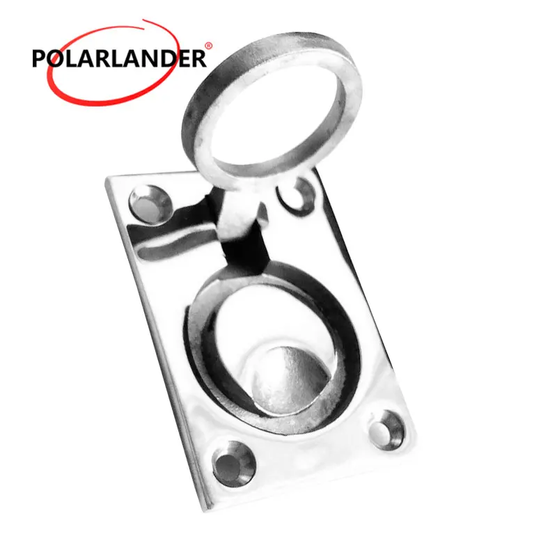 1 PC Stainless Steel Flush Mount Ring Pull Handle 62x43mm Durable square handle floor buckle Boat Marine hardware | Автомобили и