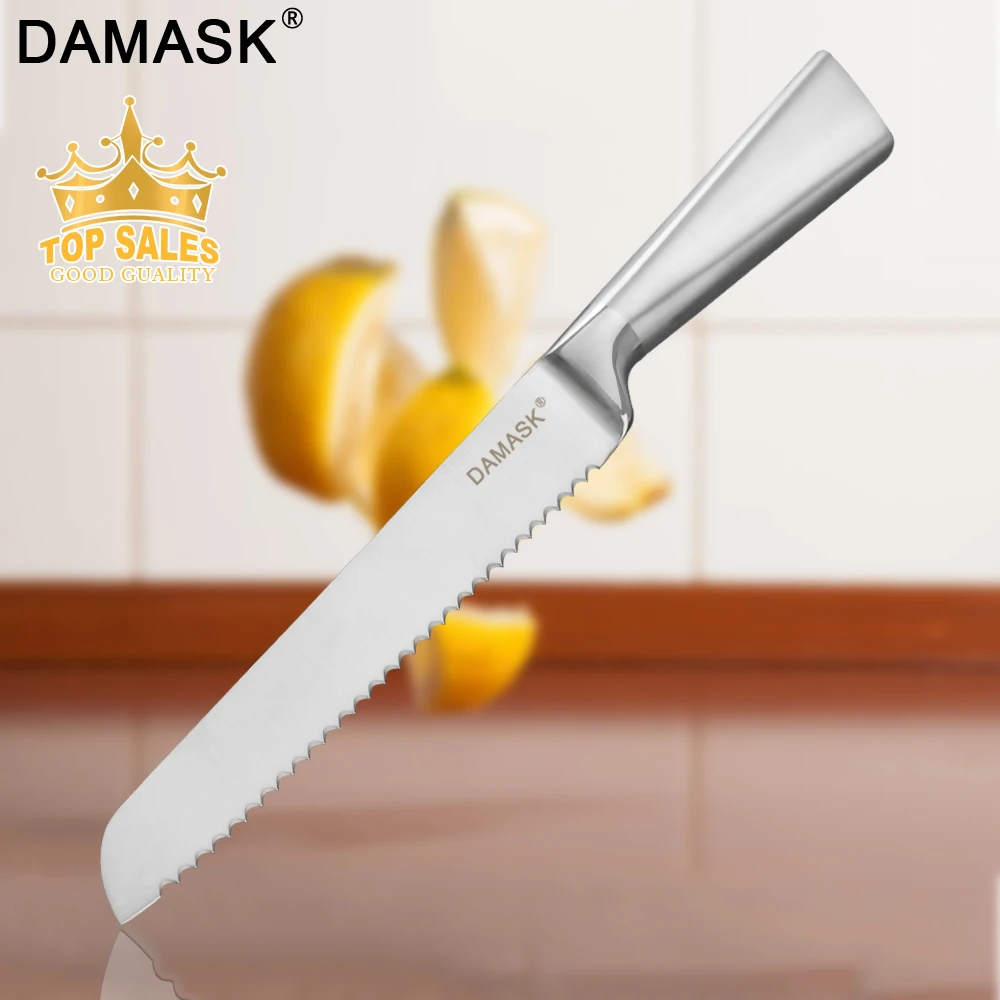Дамасский Европейский набор кухонных ножей, фруктовый нож Santoku для нарезки хлеба, набор ножей из нержавеющей стали, острый нож для мяса