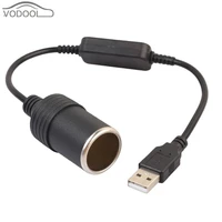 5v 2a usb male to 12v car cigarette lighter socket converter cable adapter for dvr car charger electronics auto accessories