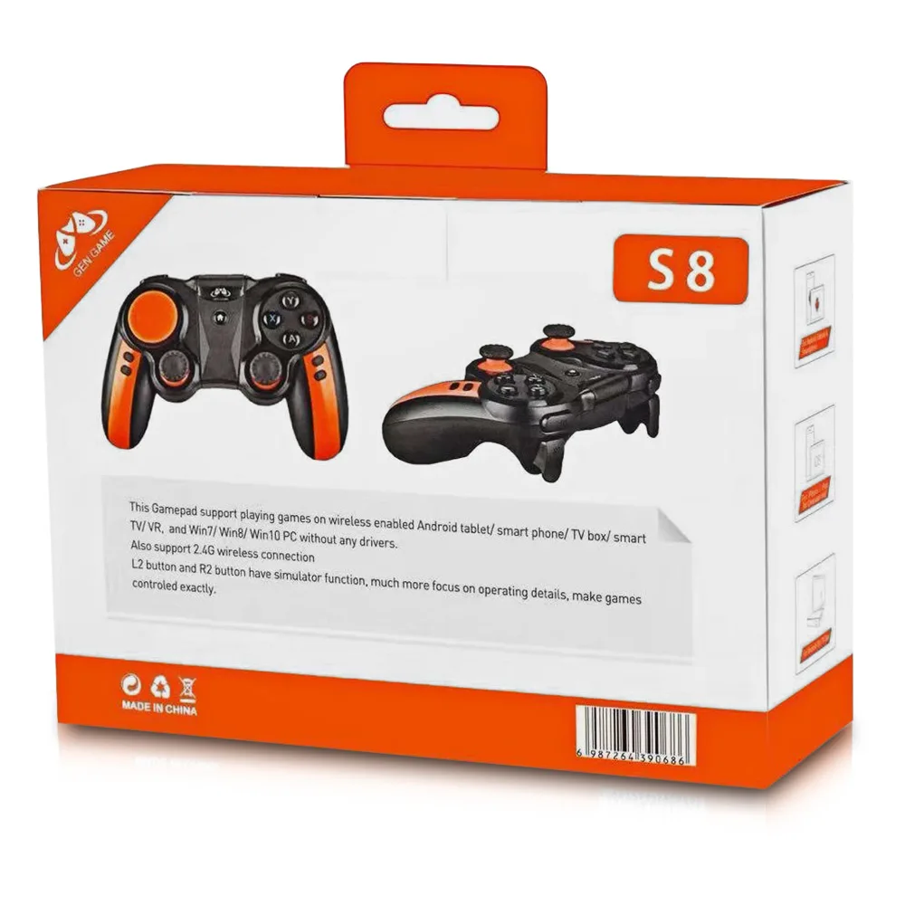 GEN GAME S8 Wireless Bluetooth Gamepad Controller for Android tablet smart phone TV box iOS | Электроника