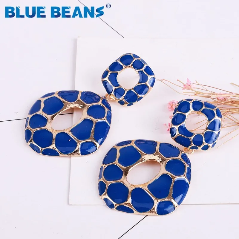 Серьги в богемном стиле модные массивные роскошные длинные висячие серьги