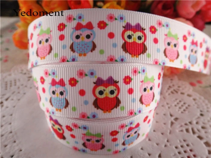 Лента для волос с рисунком совы аксессуары 7/8 &quot(22 мм) 10 ярдов wq20140433|grosgrain ribbon