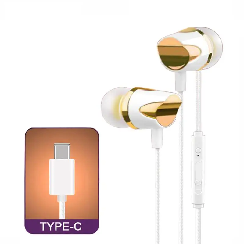 Проводной Тип C наушники HiFi стерео игровые предотвращает заломы и линии