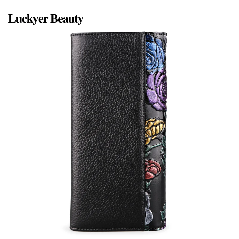 LUCKYER BEAUTY сумки женские кошелек женский клатч кожа молния ретро клатчи | Багаж и