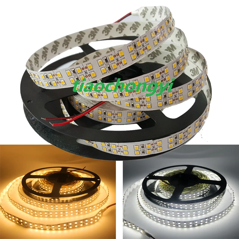 

240LEDs/m 2835 SMD LED Strip 12V 5m Non waterproof /IP67 Waterproof Flexible LED Light 1200Leds Double Row LED Strip 2835 white