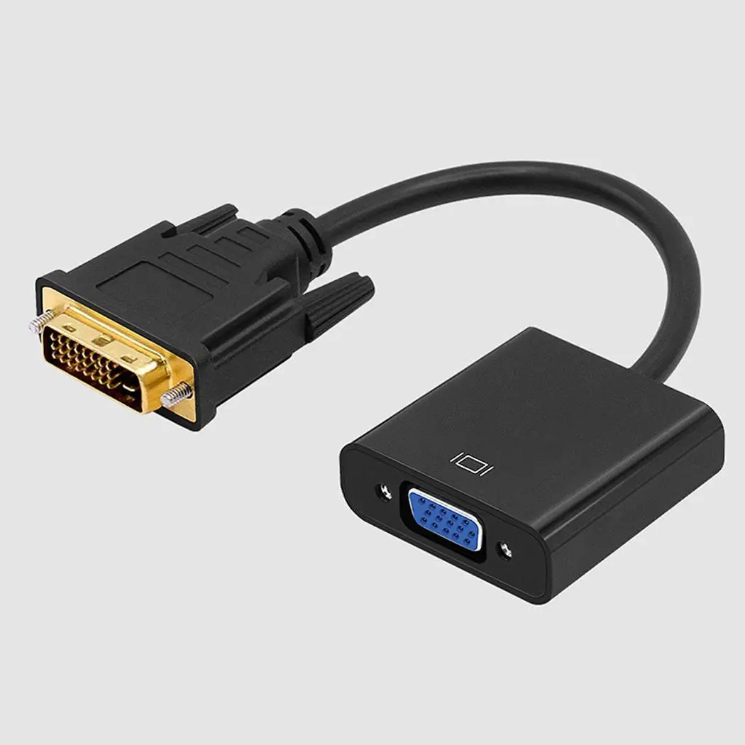 Высокое разрешение мультимедийный интерфейс для VGA Аудио конвертер Черный