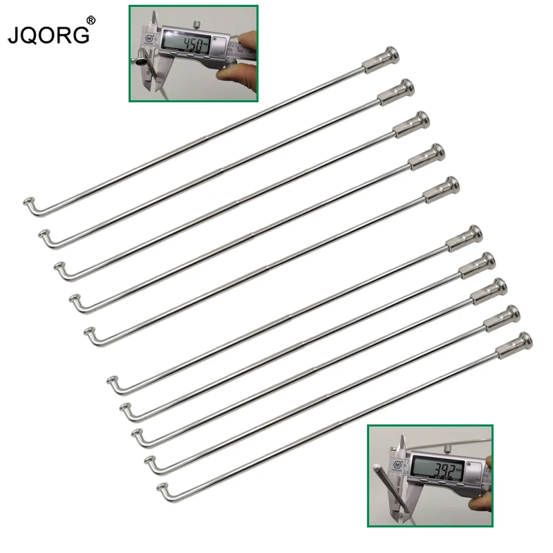 

30 Pieces A Lot J-bend 304 Stainless Steel Material Motocross Wheel Spokes Match With Stainless Steel Nipples Diameter 4.5-4.0