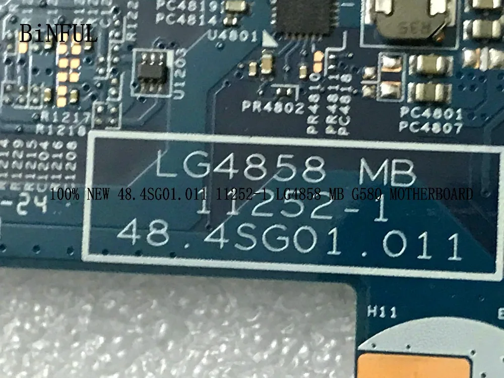 BiNFUL Гарантированная Рабочая материнская плата 48.4SG01.011 LG4848 11252 1 для LENOVO Ideapad G580 HM76