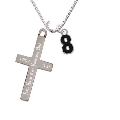 Черный количество-8-хвала ее-Подвески с крестом | Украшения и аксессуары