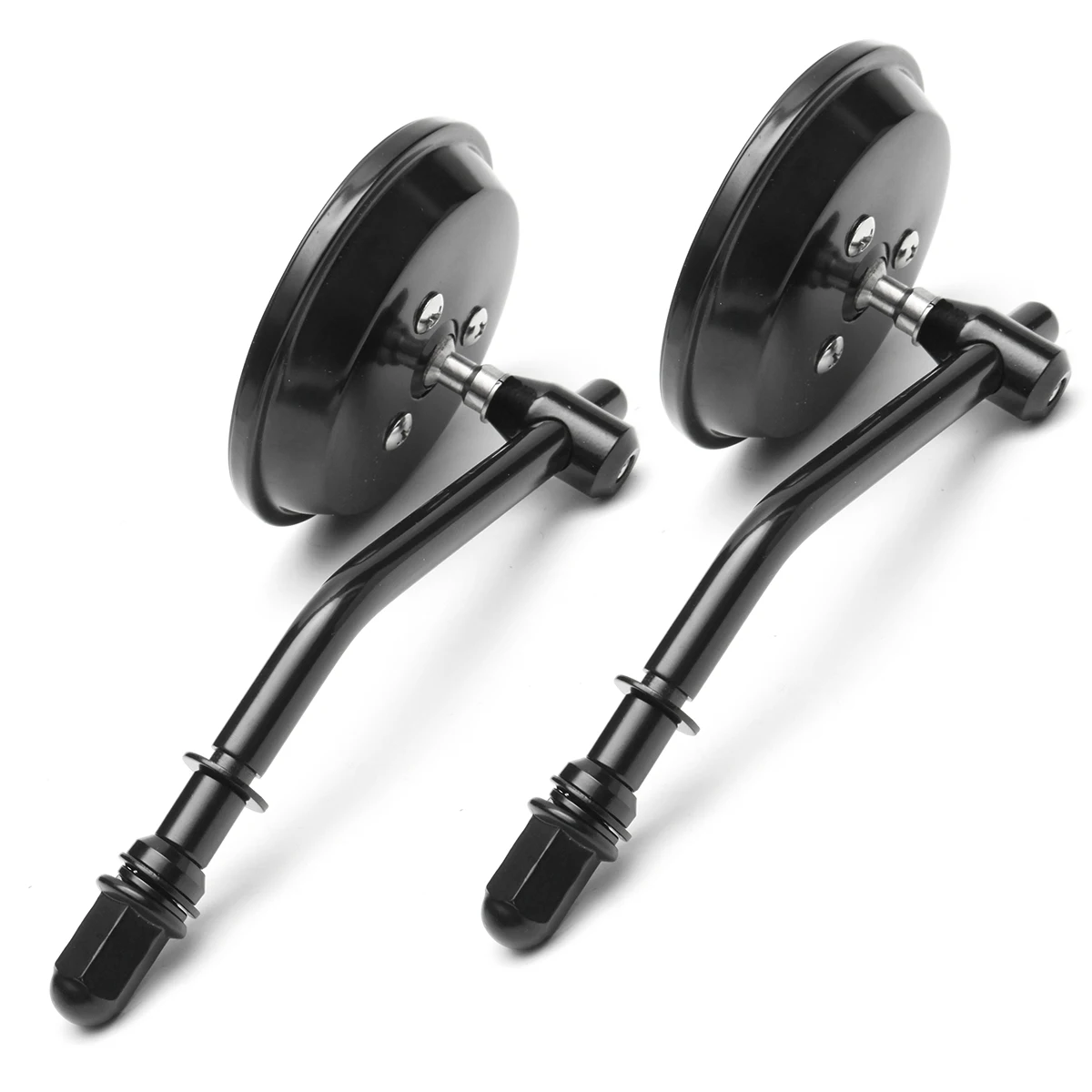 Высококачественная пара черное классическое круглое зеркало заднего вида в