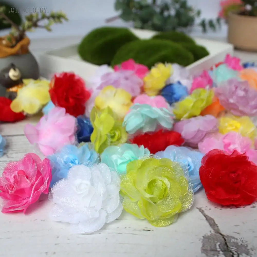 5/30/100 шт. декоративные бутоны из искусственной марли|flower head|camellia flowerflower camellia |
