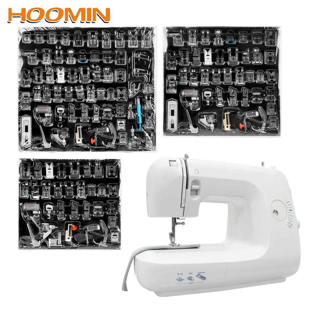 HOOMIN 32/42/62 штук прижимных лапок для швейной машинки DIY Швейные машины лапки Brother Singer
