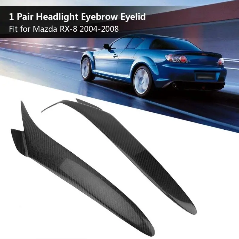 1 пара автомобильные фары из углеродного волокна для Mazda RX 8 2004 2005 2006 2007 2008|Наклейки
