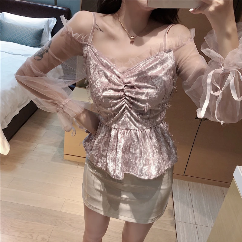 Moda feminina дизайнерские рубашки Осенний бренд женские модные блузки перспективная