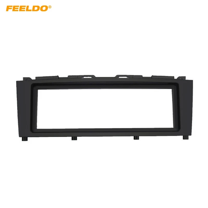 FEELDO Car 1Din стерео радио фасции рамка отделка ободок для Mercedes BENZ C CLASS W204 2007 2011 аудио