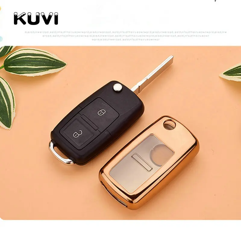 Мягкий ТПУ чехол для автомобильного ключа Vw Jetta Golf Passat Beetle Polo Bora 2/3 кнопки защитный